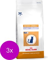 Royal Canin Veterinary Diet Senior Consult - Stage 1 - 7+ - Kattenvoer - 3 x 1.5 kg