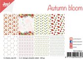 Joie! Artisanat • Set de papier A4 12 feuilles design automne bloom