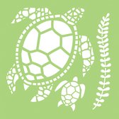 Hobbysjabloon - Kaisercraft designer template 6x6" 15x15cm turtles