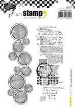 Carabelle Cling Stamp A6 Cirkels en Tekst  - 105 x 148 mm