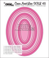 Crealies Crea-Nest-Lies XXL - snijmal - no.43 Ovalen met stipp