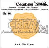 Crealies Combies snijmal & stempel - no.04 Roos