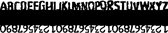 Carabelle masque 6x29cm edge lettres et chiffres