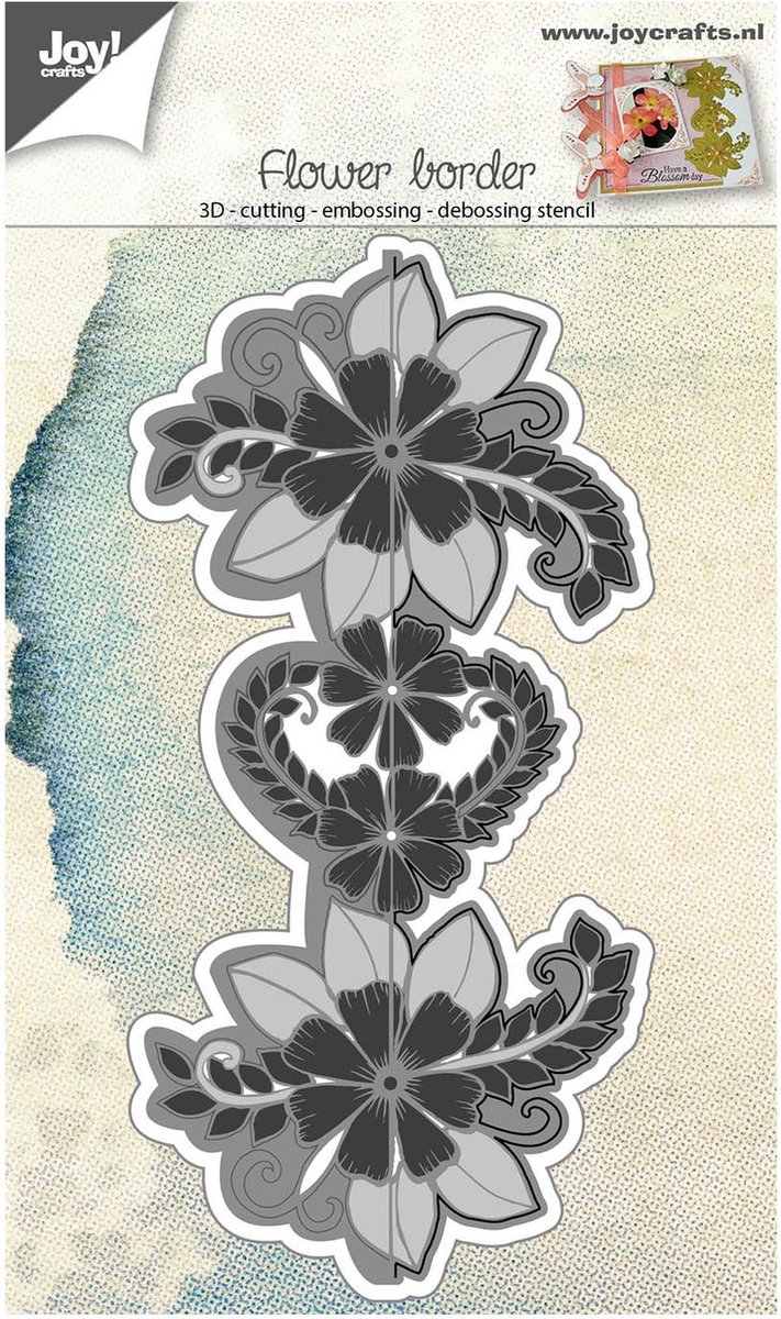 Joy!Crafts Stencil - Stans-embos-debosmal 3D Bloemenrand