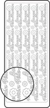 Vaessen Creative Sticker - 10x23cm - 10st - zilver Bonne Fête Maman