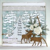 Joy!Crafts Snijstencil - Kerstboom met sneeuwvlokken
