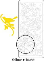 Vaessen Creative Sticker - 10x23cm - 10st - geel organic shapes