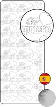 Vaessen Creative Sticker - 10x23cm - 10st - zilver te quiero