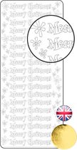 Vaessen Creative Sticker - 10x23cm - 10st - goud merry christmas