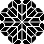 Hobbysjabloon - Template 12x12" 30x30cm chrysanthemum