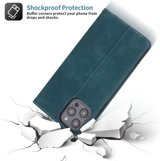 Apple de iPhone Apple iPhone 12 | iPhone 12 Pro | Bookcase en cuir de haute qualité | Porte-monnaie | Bleu