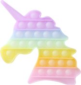 Rainbow / zilver g Pop-It Unicorn - Eenhoorn - Regenboog - Unicorn - Popit -