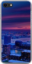 Geschikt voor iPhone 8 hoesje - Rotterdam - Lucht - Roze - Siliconen Telefoonhoesje