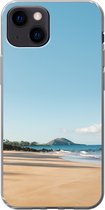 Geschikt voor iPhone 13 mini hoesje - Strand - Zomer - Palmbomen - Siliconen Telefoonhoesje