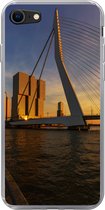 Geschikt voor iPhone 8 hoesje - Rotterdam - Zonsondergang - Erasmus - Siliconen Telefoonhoesje