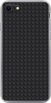 Geschikt voor iPhone SE 2020 hoesje - Afbeelding - Zwart - Siliconen Telefoonhoesje