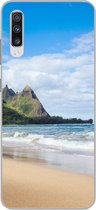 Geschikt voor Samsung Galaxy A70 hoesje - Strand - Tropisch - Hawaii - Siliconen Telefoonhoesje