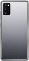 Geschikt voor Samsung Galaxy A41 hoesje - Aluminium print - Metaal - Grijs - Siliconen Telefoonhoesje