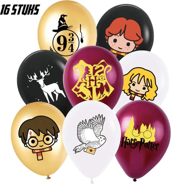 Harry Potter Ballonnen - 16 Stuks - Harry Potter Speelgoed - Ballonnen Verjaardag - Latex Ballonnen - Harry Potter - Hogwarts