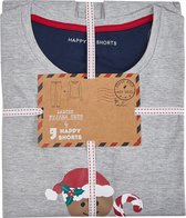 Happy Shorts Dames Kerst Pyjama Shirt + Broek Gingerbread - Maat  XL