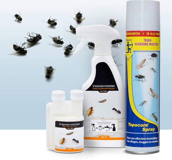 Foto: Topscore vliegenspray knock off insectenmiddel vliegende en kruipende insecten