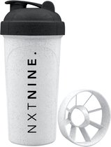 NXT NINE ECO-FRIENDLY SHAKER BOTTLE | WHITE - BLACK