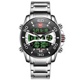 Sport Horloge Mannen Quartz Lcd Digitale Heren Horloges Luxe Waterdicht Militair Staal Horloge