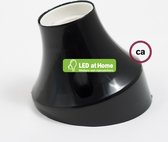 LEDatHOME - 45° thermoplastische wand- of plafondlamphouder - zwart