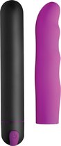 XL Bullet & Wavy Silicone Sleeve - Purple - Bullets & Mini Vibrators