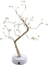 Interesting Living Mini Kerstboom met Verlichting - Kerstdecoratie - Kerstboom met Verlichting - Kerst - Kerstverlichting - Op Afstand Bestuurbaar - Goud