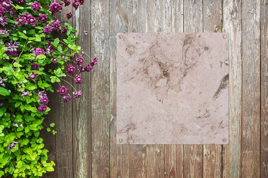 Posters de Posters de jardin Marbre - Pierre - Léger - 50x50 cm - Toile jardin - Poster extérieur