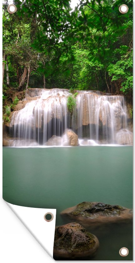 Tableau Toile 50x70cm – Parc Cascade Eau – Décoration Murale Moderne – Arttor