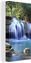 Tableau sur toile Roches sous les cascades du parc national d'Erawan - 80x160 cm - Décoration murale