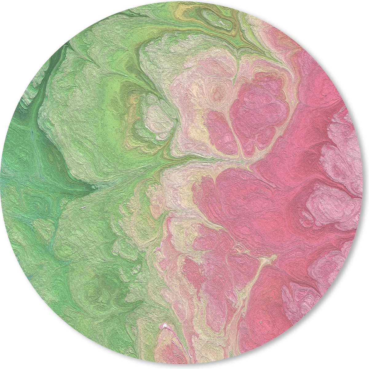 Muismat rond 30x30 cm - Mousepad Verf - Kunst - Psychedelisch - Ronde muismatten