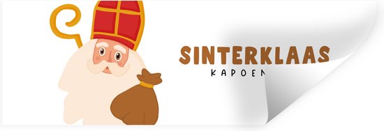 Muurstickers - Sticker Folie - Sinterklaas - Quotes - Sint - Sinterklaas kapoentje - Spreuken - Kinderen - Jongens - Meisjes - Kids - 90x30 cm - Plakfolie - Muurstickers Kinderkamer - Zelfklevend Behang