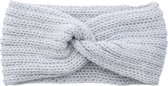 Hoofdband Dames - Verwassen Grijs - Elastisch - Oorwarmers Volwassenen - Voor de herfst & winter - Handgemaakt