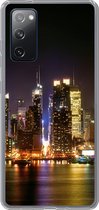 Geschikt voor Samsung Galaxy S20 FE hoesje - New York - Skyline - Kleuren - Siliconen Telefoonhoesje