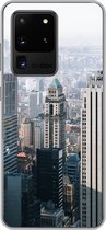 Geschikt voor Samsung Galaxy S20 Ultra hoesje - New York - Skyline - Mist - Siliconen Telefoonhoesje