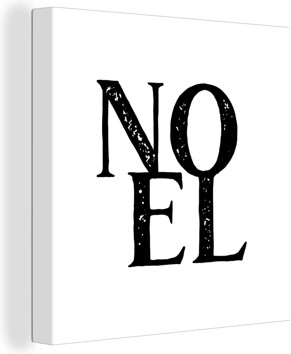Canvas Schilderij Kerst - Quotes - Noel - Spreuken - 50x50 cm - Wanddecoratie
