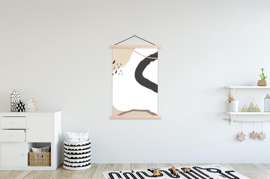 Porte-affiche avec affiche - Affiche scolaire - Été - Abstrait - Zwart - 120x180 cm - Lattes vierges