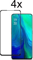 Oppo Reno 2z Screenprotector - Beschermglas Oppo Reno 2z Screen Protector Glas - Full cover - 4 stuks