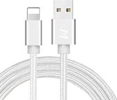 Apple Lightning naar USB Data- en Laadkabel - 2.4A Snellader Kabel - Fast en Quick Charge Oplaadkabel - Type C Naar Lightning - Oplaadsnoer Telefoon - Laptop - Ipad - Iphone – Zilv