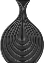 Beliani THAPSUS - Decoratieve vaas - zwart - keramiek