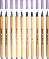 STABILO point 88 - Premium Fineliner - Fine 0,4 mm - Licht Lila - Doos 10 Stuks