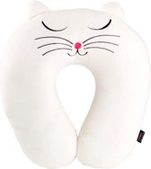 Cat My Neck - comfortabel nekkussen in de vorm van een kat - design - wit - 30 x 8 x 35 cm - vormvast
