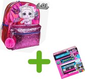 LOL Surprise Schooltas Glitter /Rugzak 20L | L.O.L GLAM LIFE - 40cm hoog + LOL Remix pets