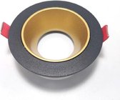 Groenovatie Inbouwspot Rond - Vast - Ø85mm - Zwart - Mat Goud