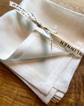 VANLINNEN - Linen Off White napkins - natural 100% linen - 45cm x 45cm - 2pcs