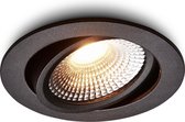 Ledisons LED-inbouwspot Vivaro zwart 5W dimbaar - Ø75 mm - 5 jaar garantie - 2700K (extra warm-wit) - 450 lumen - 5 Watt - IP54