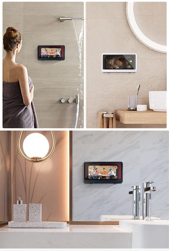 Salle de bains Téléphone Douche téléphone boîtier étanche écran tactile mural  Support